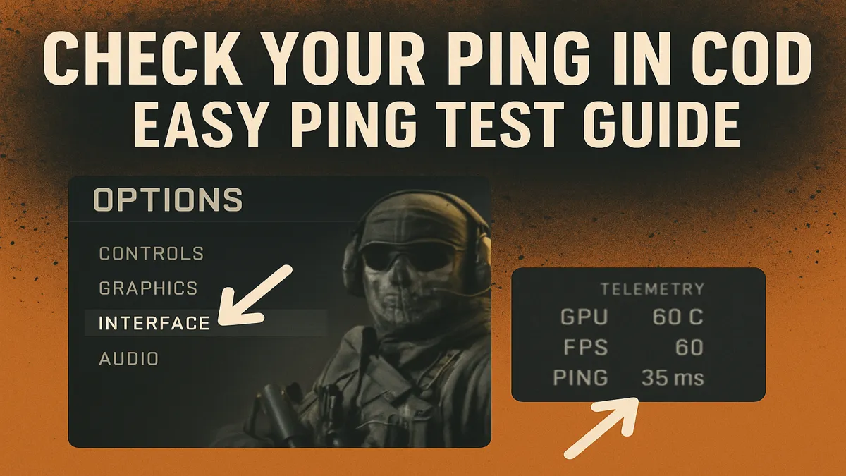 Check Your Ping in COD