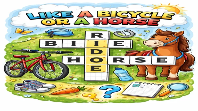 Like a Bicycle or a Horse Crossword