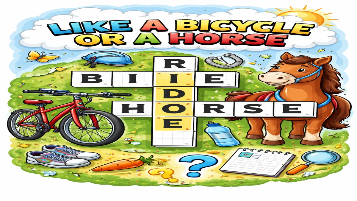 Like a Bicycle or a Horse Crossword